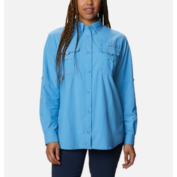 Columbia PFG Bahama Long Sleeve, Camisa Azules Para Mujer | 239085-DAW